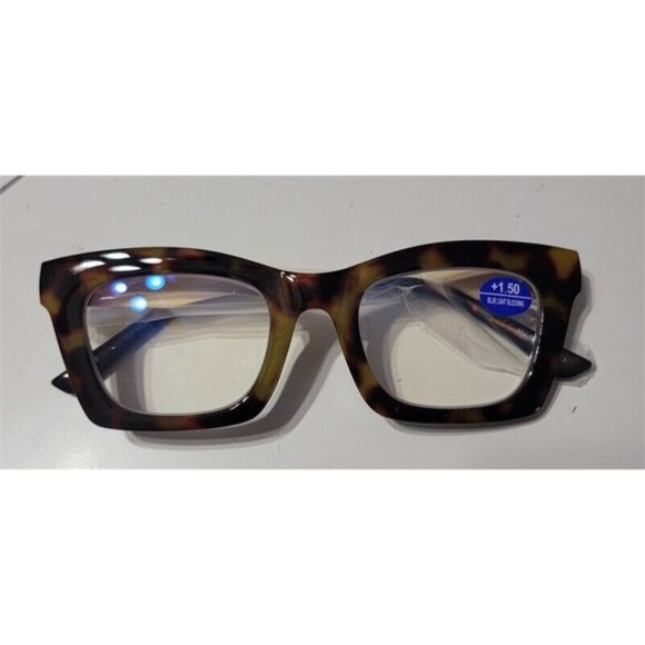 EyeKepper Sheer Tortoise Nerd 1.5 Cat Eye Thick Reading Nerd Glasses 113233 - Picture 2 of 3